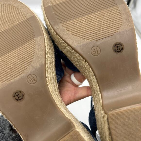 a.n.a Womens Dukes Heeled Sandals Denim Blue Size 9.5 - Picture 6 of 13